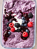 A smoothie bowl with fresh berries