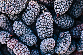 Frozen mulberries (full frame)
