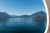 A view of Mount Rigi from a ship, Lucerne, Switzerland