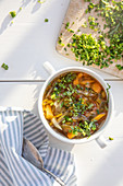 Minestrone with fresh herbs