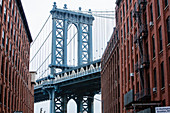 Blick auf die Manhattan Bridge, New York City, USA