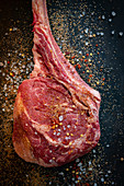 Tomahawk steak with spices