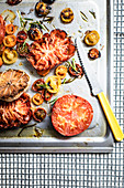 Baked tomatoes with garlic and rosemary