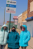 Women wearing face coverings during Covid-19 outbreak