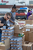 Drive-thru food bank during Covid-19 outbreak