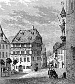 Albrecht Durer's house, Nuremberg, illustration