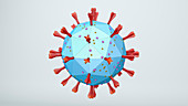 SARS virus, illustration