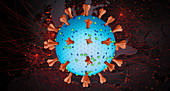 Viral pandemic, conceptual illustration
