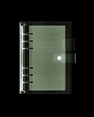 Ring-bound notebook, X-ray