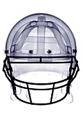 American football helmet, X-ray
