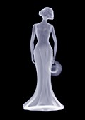Statue of a woman in a long gown, X-ray
