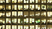 Office workers at night