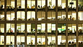 Office workers at night