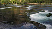 Water flowing over rocks, Rog waterfall, Croatia