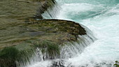 Skradin's waterfall flowing over rocks, Croatia