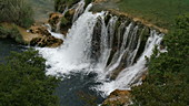 Skradin's waterfall high angle, Croatia