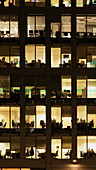 Office exterior from night to morning