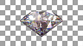 Rotating sparkling diamond, animation