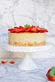 Amarula cheesecake with strawberries