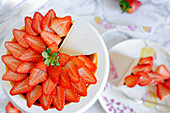 Amarula cheesecake with strawberries