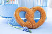 A homemade pretzel