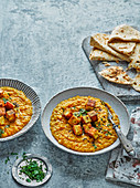 Coconut dal with crispy paneer