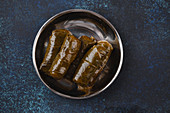 Traditional Middle Eastern dish Dolma in vine leaves