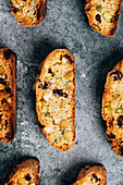 Cranberry, pistachio and chocolate chip biscotti