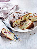 Raspberry and Pistachio Yoghurt Cake