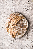Potato bread on a stone surface