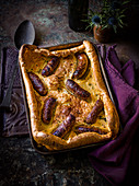 Wild boar sausage toad in the hole (England)