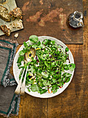 Herb salat with vinegar dressing