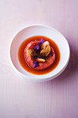 Roast tomato soup with star anise oil