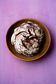 Crusted blueberry bread with lavender
