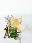 Herbal tea with ingredients