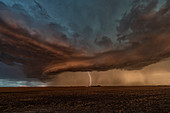 Shelf cloud and lightning, Nebraska, USA