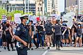 Rally against police brutality, Detroit, USA