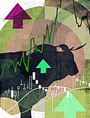 Bull market, illustration