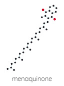 Vitamin K2 molecule, illustration