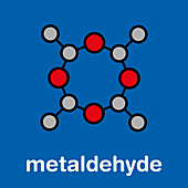 Metaldehyde pesticide molecule, illustration