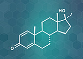 Methandrostenolone anabolic steroid drug, illustration