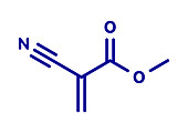 Methyl cyanoacrylate molecule, illustration