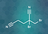 Methyldibromo glutaronitrile preservative molecule