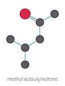 Methyl isobutyl ketone molecule, illustration