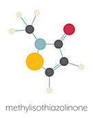 Methylisothiazolinone preservative molecule, illustration