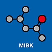 Methyl isobutyl ketone molecule, illustration