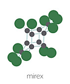 Mirex insecticide molecule, illustration