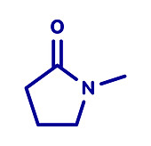 N-methyl-2-pyrrolidone chemical solvent molecule