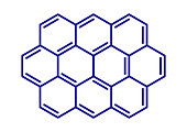 Ovalene polycyclic aromatic hydrocarbon molecule