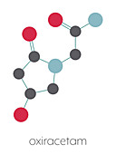 Oxiracetam nootropic drug molecule, illustration